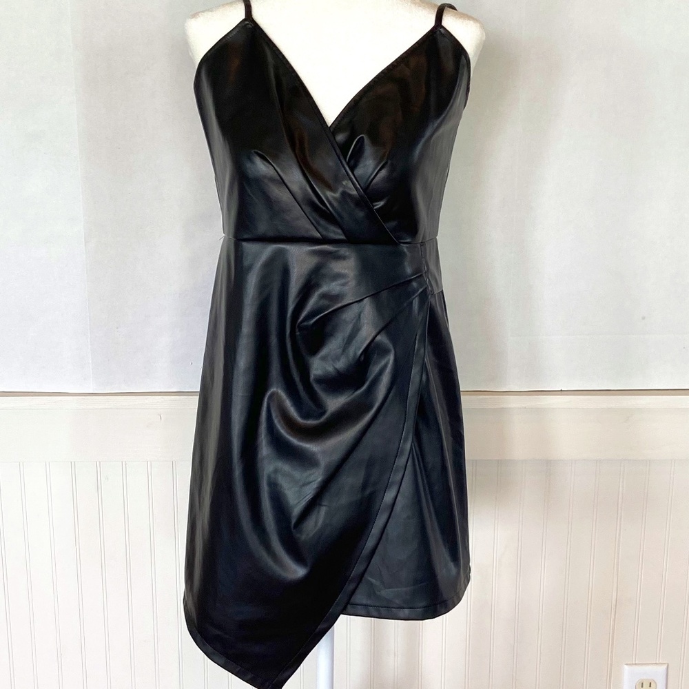 Whimsigoth Faux Leather Mini Dress NWT Sz Large